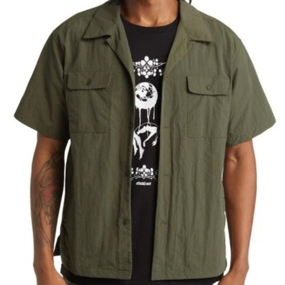 Afield Out Carbon Short Sleeve Button-up Camp Shirt